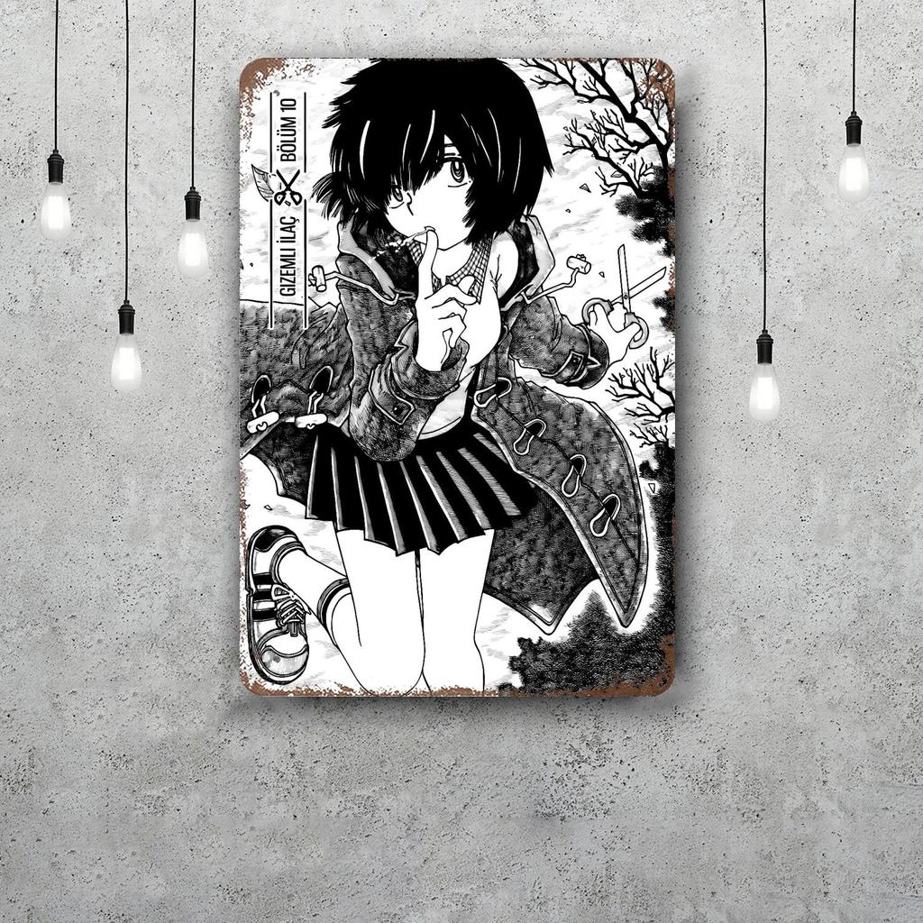 mysterious girlfriend x cartoon Vintage Metal Tin Signs Posters Decor Retro Metal Plaque Wall Art Decor for Garage Bar