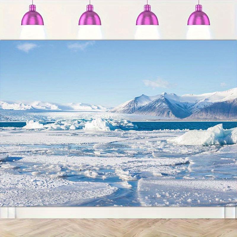1Pcs Iceberg Polar Glaciers Mountains Decoration Background Winter Backdrop For Photo Studio Photo Booth Party