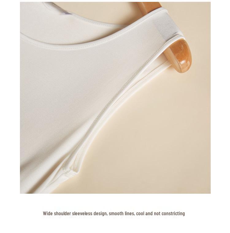 Robe Longue Sans Manches Élégante pour Femme en Soie de Mûrier avec Ourlet Large - Couleur Unie, Grande Taille pour le Trajet Quotidien