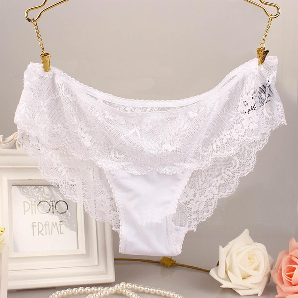 Women Sexy Lace See-Through Breathable Fashion Panties Briefs Lingerie Underwear