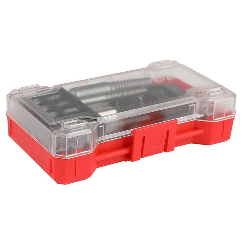 12Pcs/Set Hexagonal Shank Taps Drill Bit Set with Storage Box Anti-slip HSS Screw Tap Drill Bit Tap Extractor