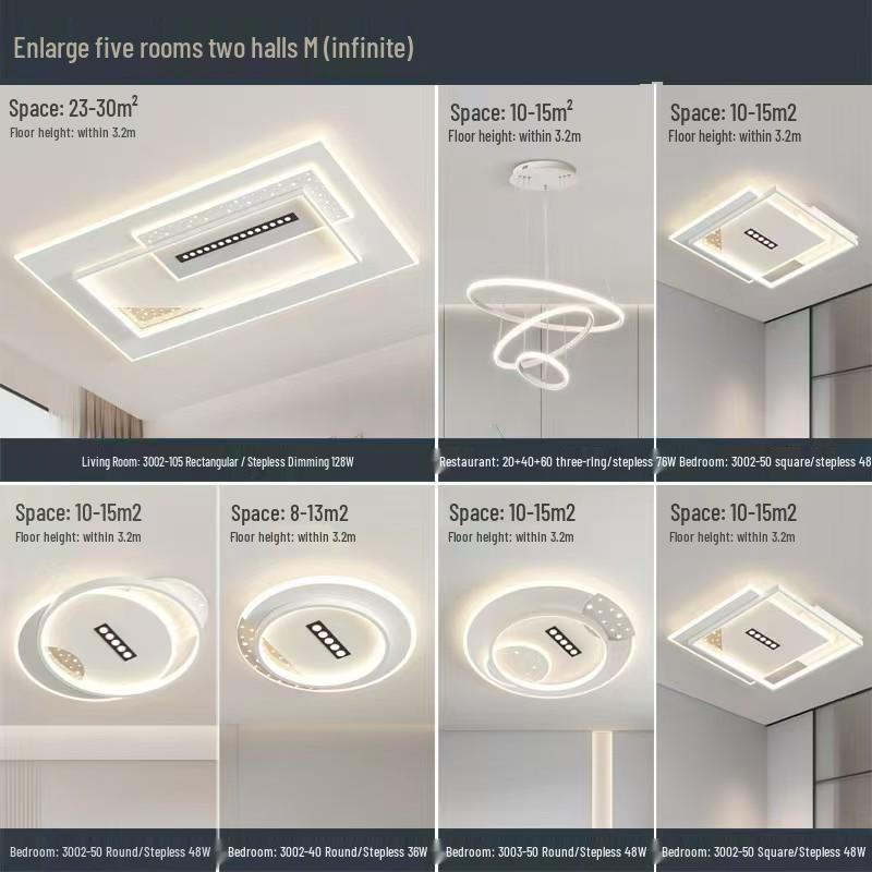 Modern LED Ceiling Light for Living, Bedroom, and Dining Rooms