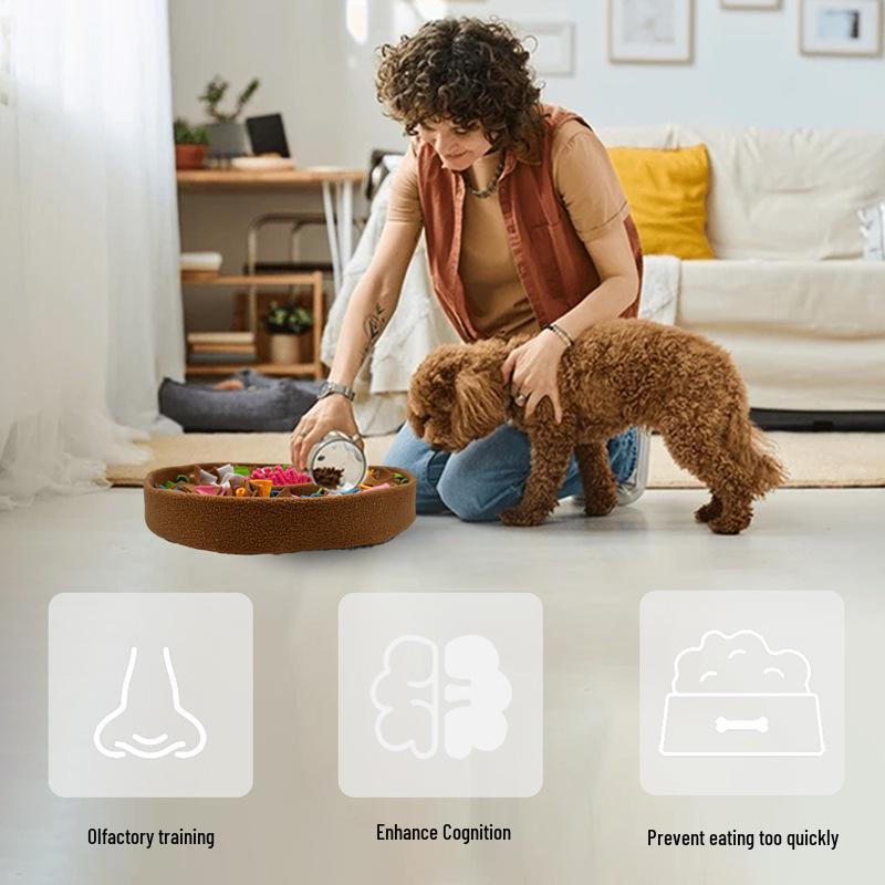 Hund & Katze Puzzle Schnüffelmatte Slow Feeder: Dekompressionsnapf für kleine, mittlere und große Haustiere
