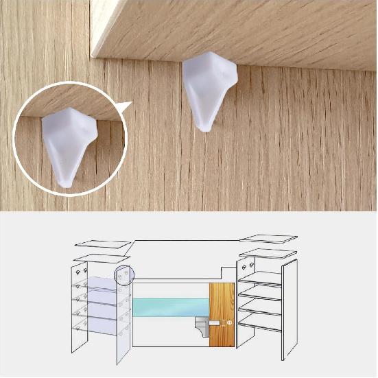 20 Pack 5 Millimeters White Shelf Support Peg, Durable Plastic Shelf Supports Pin Lightweight Cabinet Shelf Pegs, Transparent Shelf Holder Pins for