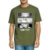 Tshirt Men Black Mens Tshirt Anime Panels With Japanese Text Comfortable Soft Cotton Teeshirt Fashionable Everyday Tees Adul