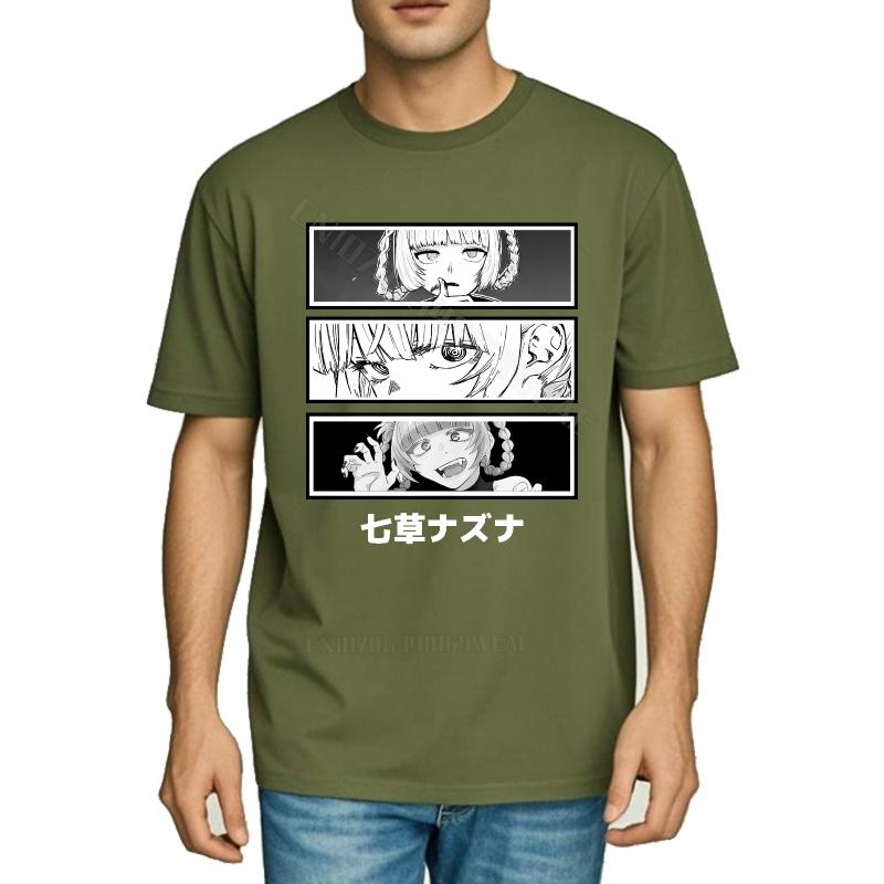 Tshirt Men Black Mens Tshirt Anime Panels With Japanese Text Comfortable Soft Cotton Teeshirt Fashionable Everyday Tees Adul