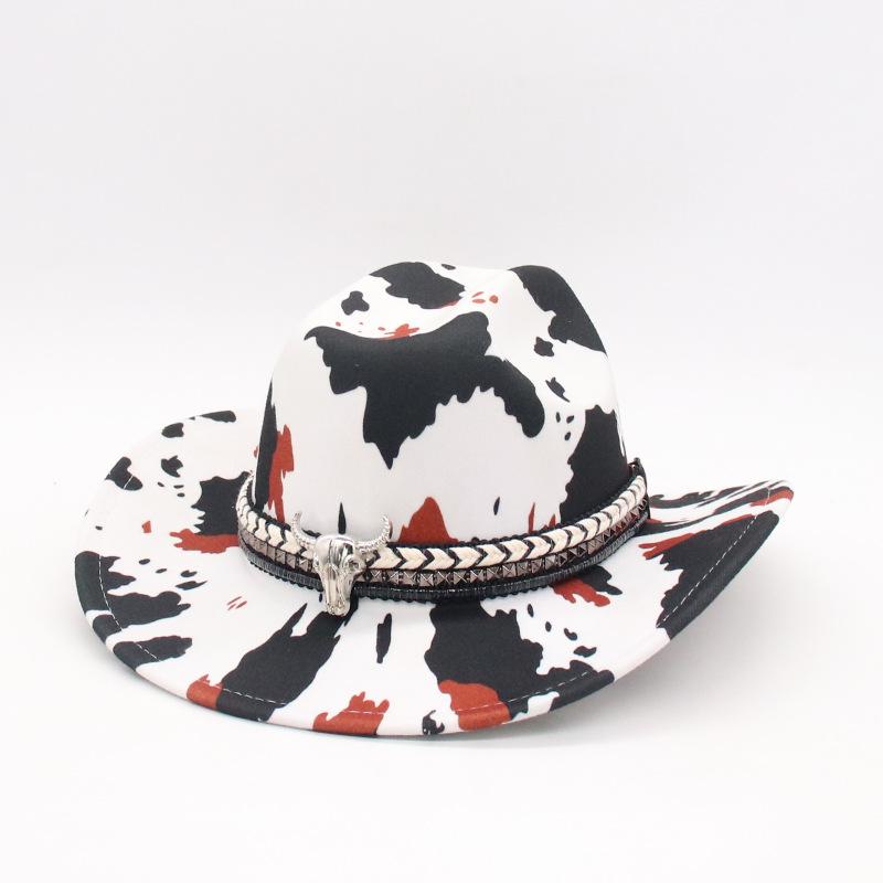 Трансграничные Европейские, Американские И Западные Джинсовые Фетровые Шляпы, Универсальные Ковбойские Шляпы Для Мужчин И Женщин, Ретро Шерстяные Шляпы-Федоры, Европейские И Американские One size fits all (one-word cow)