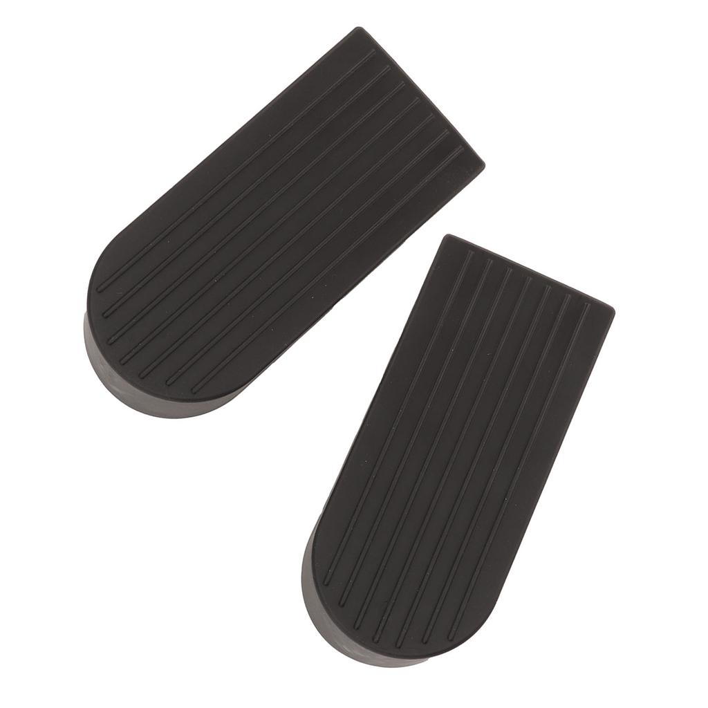 2 Pcs Door Stoppers Flexible Thick Skid Resistance Wearproof Large Black Security Door Stops for Bot