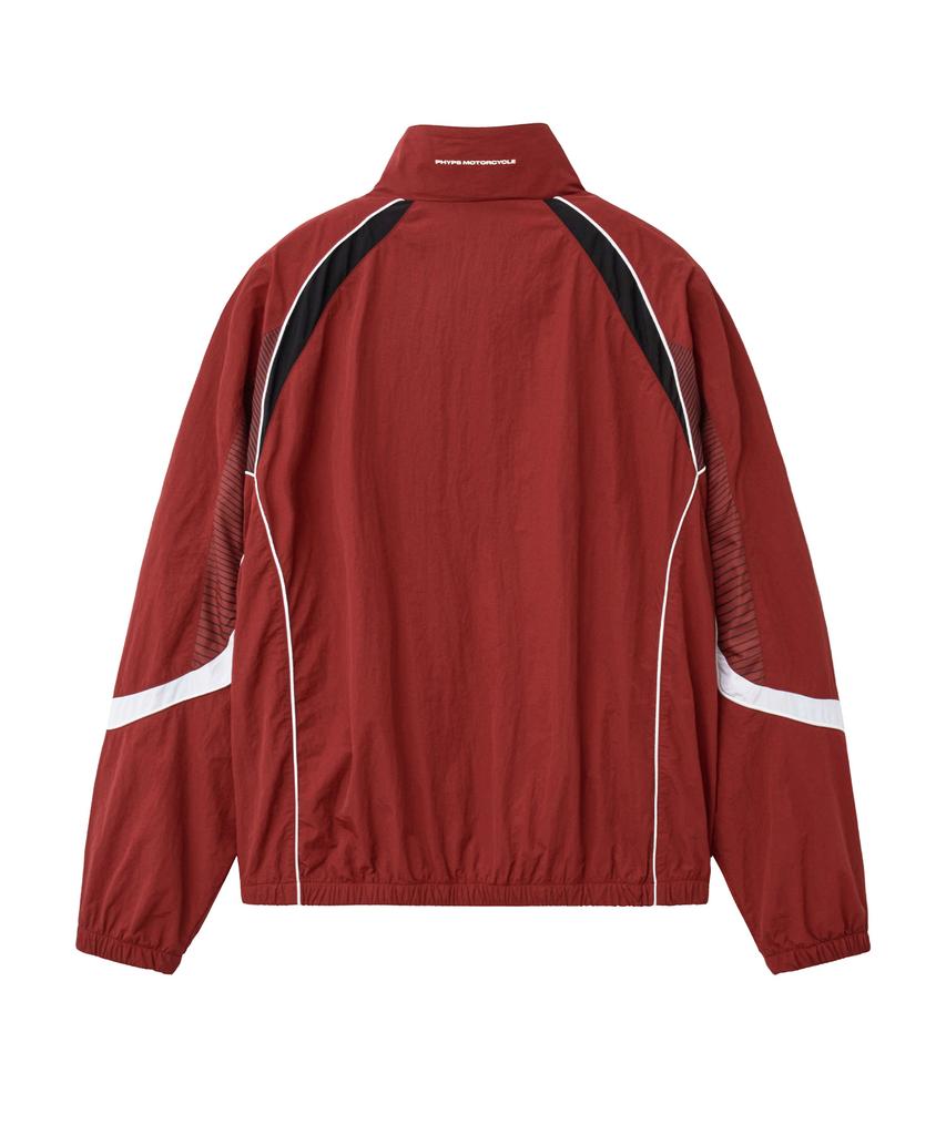 PHYPS MOTORCYCLE Piping Block Track Nylon Jacket Red