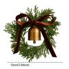 Christmas Wreath Bell Decoration Christmas Wreath with Bell Ribbon Bow for Tree Mantle Decoration Vintage Bell for Fireplace