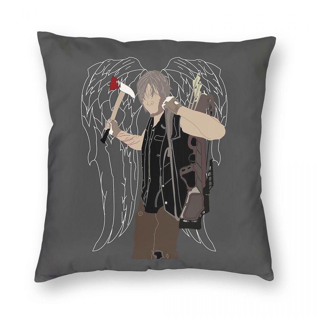 Walking Dead Daryl Dixon Pillowcase Polyester Linen Velvet Creative Zip Decorative Throw Pillow Case Bed Cushion Case 30x30cm