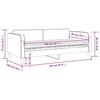 VidaXL Daybed with Mattress Light Grey 90x200 Cm Fabric 3196798