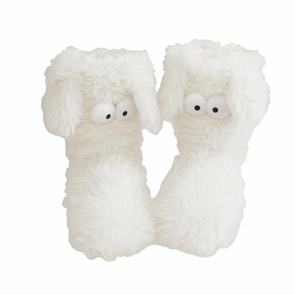 Big Eyes Non-slip Floor Socks Cartoon Coral Fleece Socks Slipper Socks with Puppy Ears  Girls
