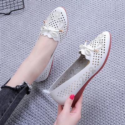 Fashion Women's Fashion Summer Sandals Soft Bottom Beach Hollow Casual Shoes Breathable Ladies Flat Shoesxku7