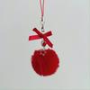 Bowknot Plush Keychain Pendant Multicolor Furry Ball Key Chains Fashionable Keyring Ornament for Phones Car Keys Bags