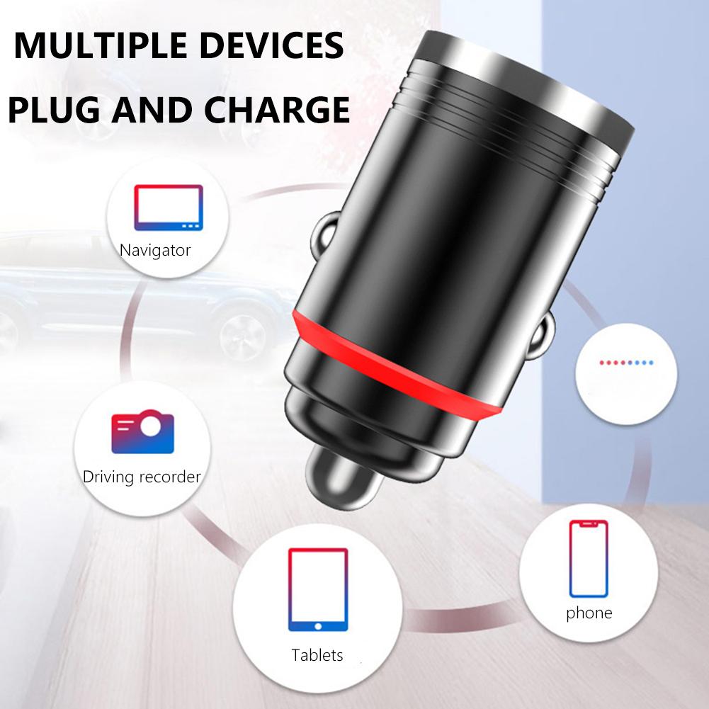 Adaptor pentru încărcător rapid auto mini 30w/66w Qc3.0 Pd Usb tip-c Încărcător rapid automat 2 porturi Rezistență la căldură pentru biroul de călătorie în familie