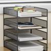 Multi-Layer Desktop File Organizer: A4 Rack & Storage Shelf for Office