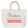 Beach Bag - PLANETEE - Pauline On Holiday - Natural Cotton - Large Capacity - Printed In France