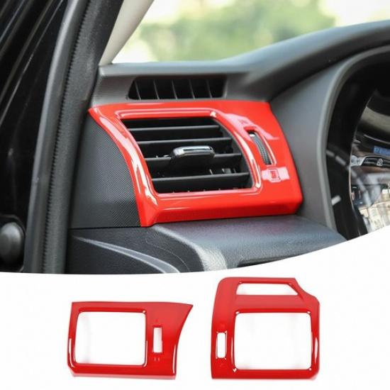 Red Dashboard Air Conditioner Vent Outlet Panel Trim Cover Frame for 4Runner 10+
