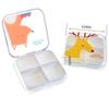 Moisture-proof Creative Cartoon Animal Pattern Cute 4 Compartment Pill Storage Case Medicine Drug Box