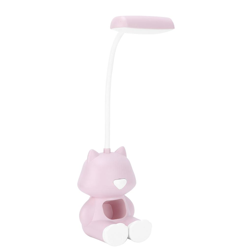Mini Table Lamp Cute Bear LED Rechargeable Student Bedroom Eye Protection Night LightPink Bear