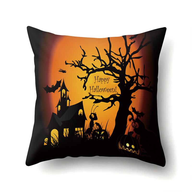 Halloween Kissenbezug Auto Lendenkissen Kürbis Sofa Kissenbezug Büro Zuhause Wohnzimmer Kissenbezug