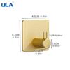 1PC Adhesive Wall Hooks Bathroom Robe Hook Wall Hanger for Clothes Hat Coat Handbag Metal Kitchen Rack Bath Accessories