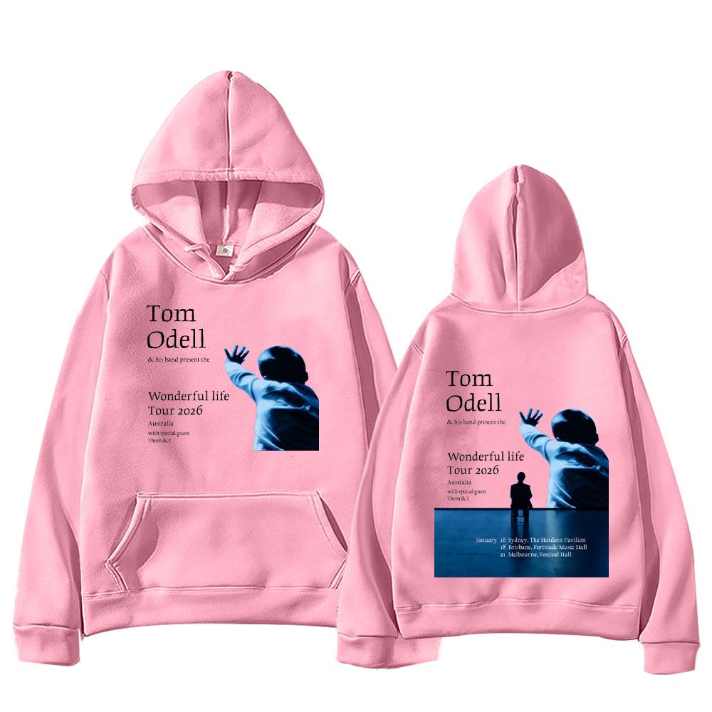 Tom Odell Wonderful LifeTour 2026 Bluzy Moda Hip-hop Bluza z długim rękawem Pulower Jesień Zima Unisex Streetwear