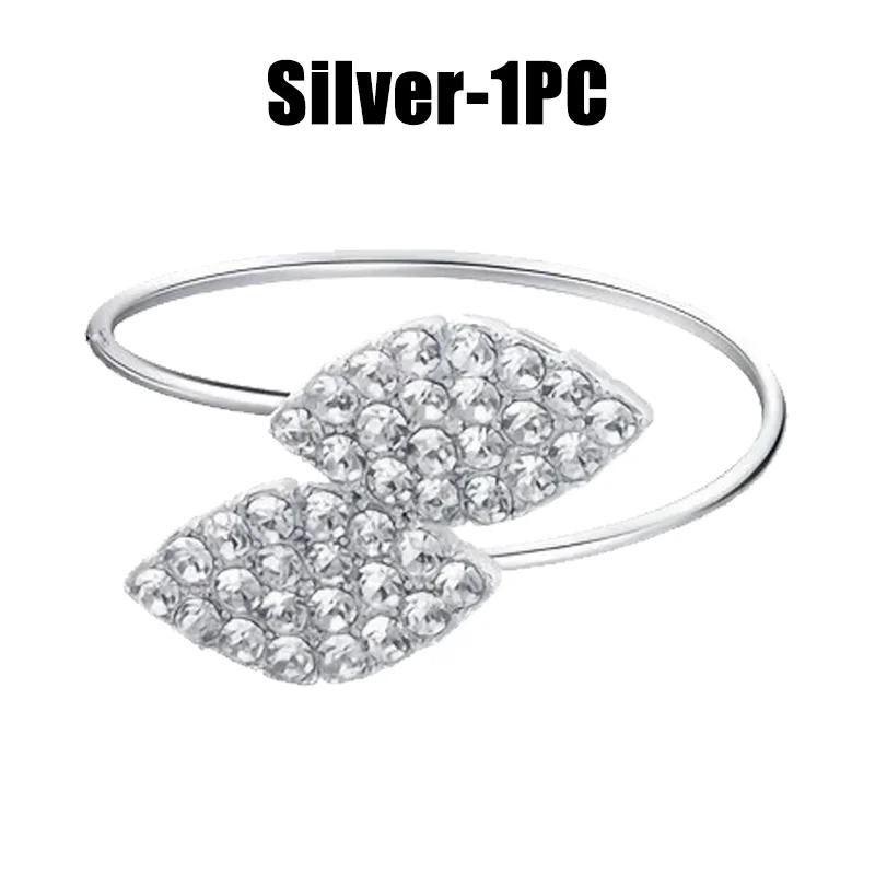 

1-50PCS Leaves Napkin Rings Elegant Gold Sliver Leaf Napkin Buckles Holder for Birthday Wedding Party Dinner Table Decor