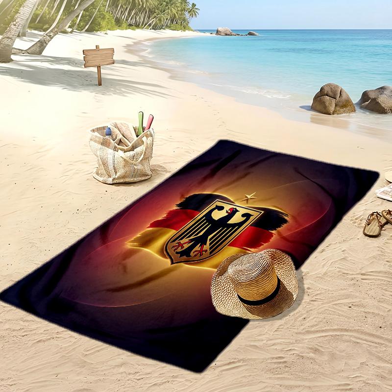 Asciugamano da Spiaggia Stampa Calcio Germania Asciugatura Rapida Super Assorbente Morbido Asciugamano da Bagno per Nuoto Spiaggia Viaggio Souvenir Regalo per Fan
