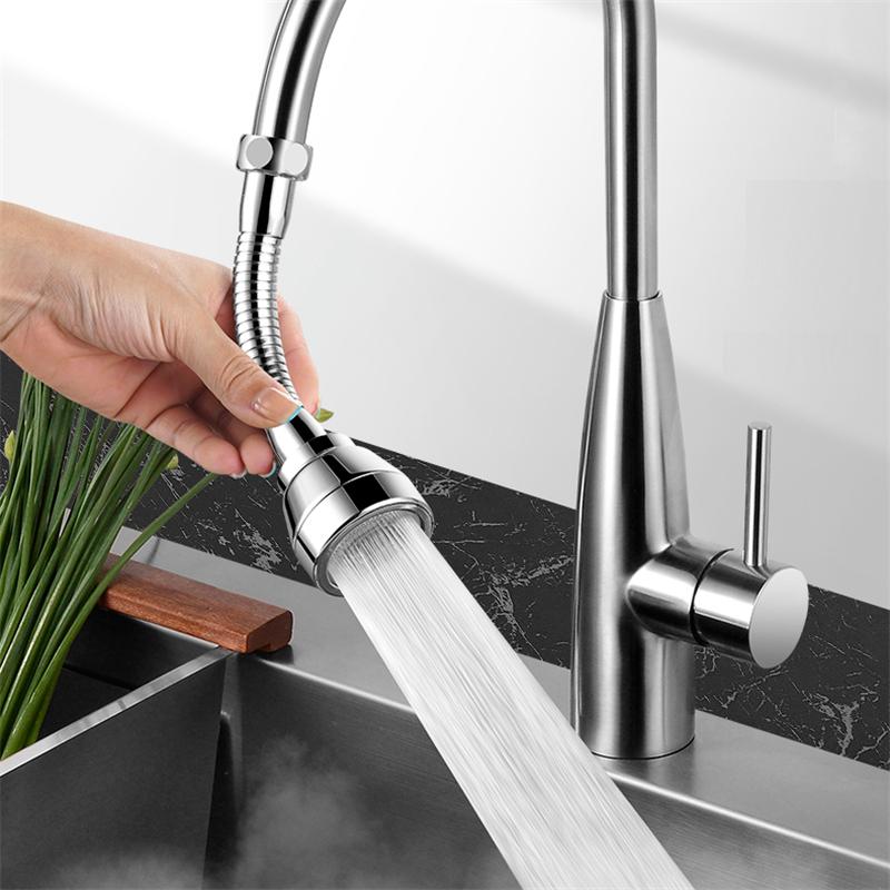 Rotatable Kitchen Filter Faucet Spray Head Tap Swivelable Anti Splash Faucet Extender Filter Nozzle Bathroom Faucet Aerator