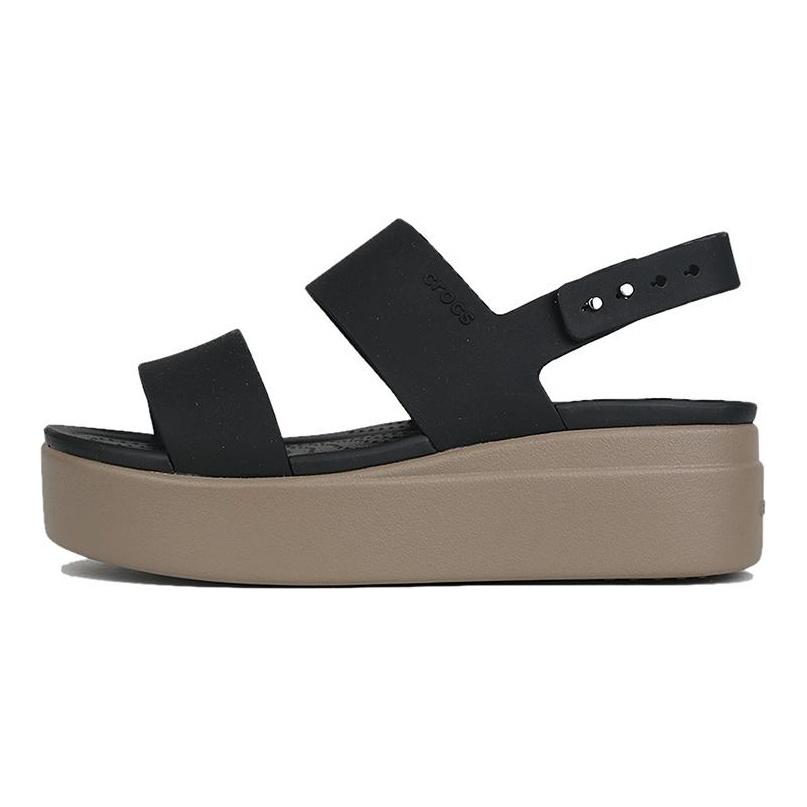 Crocs Brooklyn Thick Sole Black Sandals 'Black' Women's 206453-07H