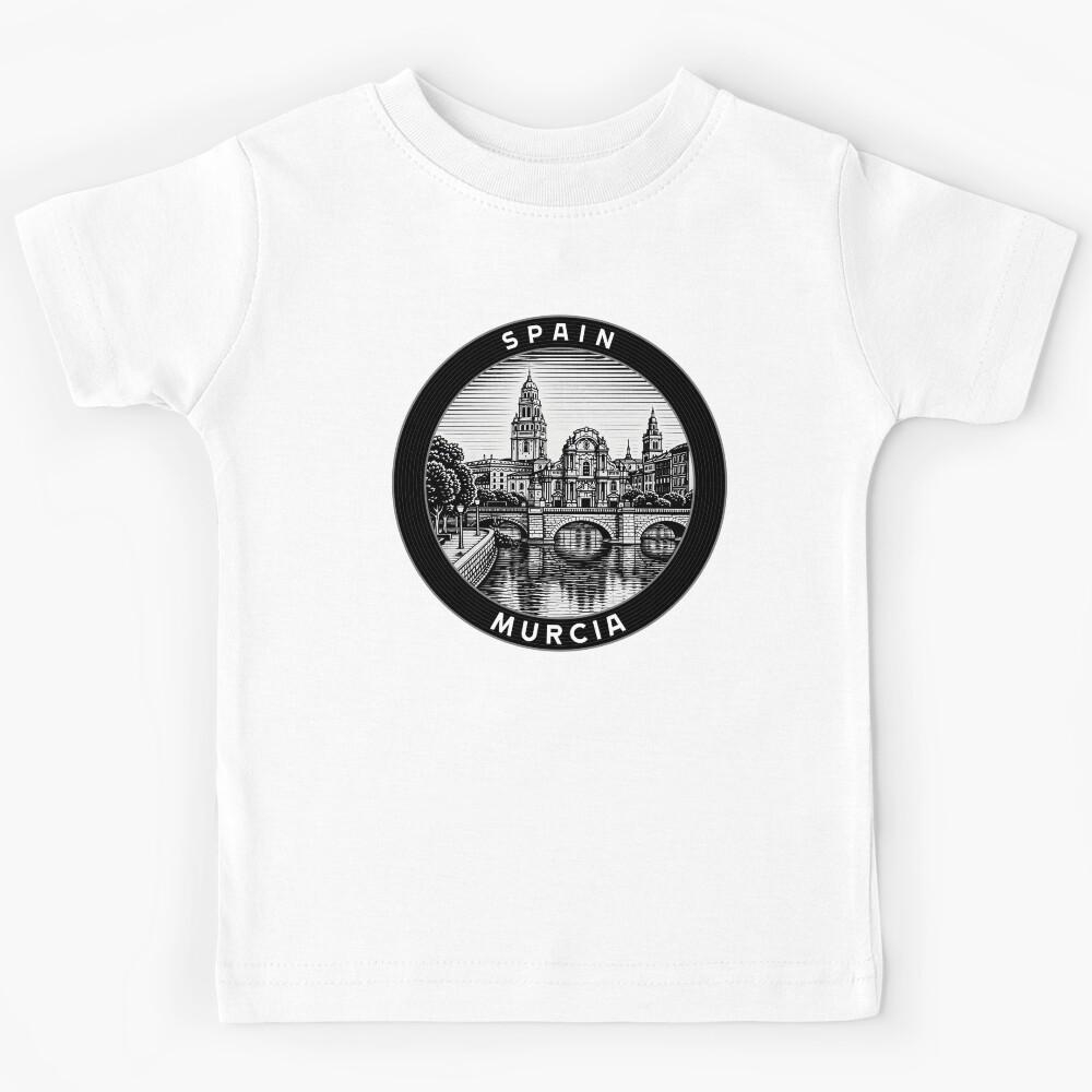Murcia Spain Linocut Style  Kids T-Shirt 140