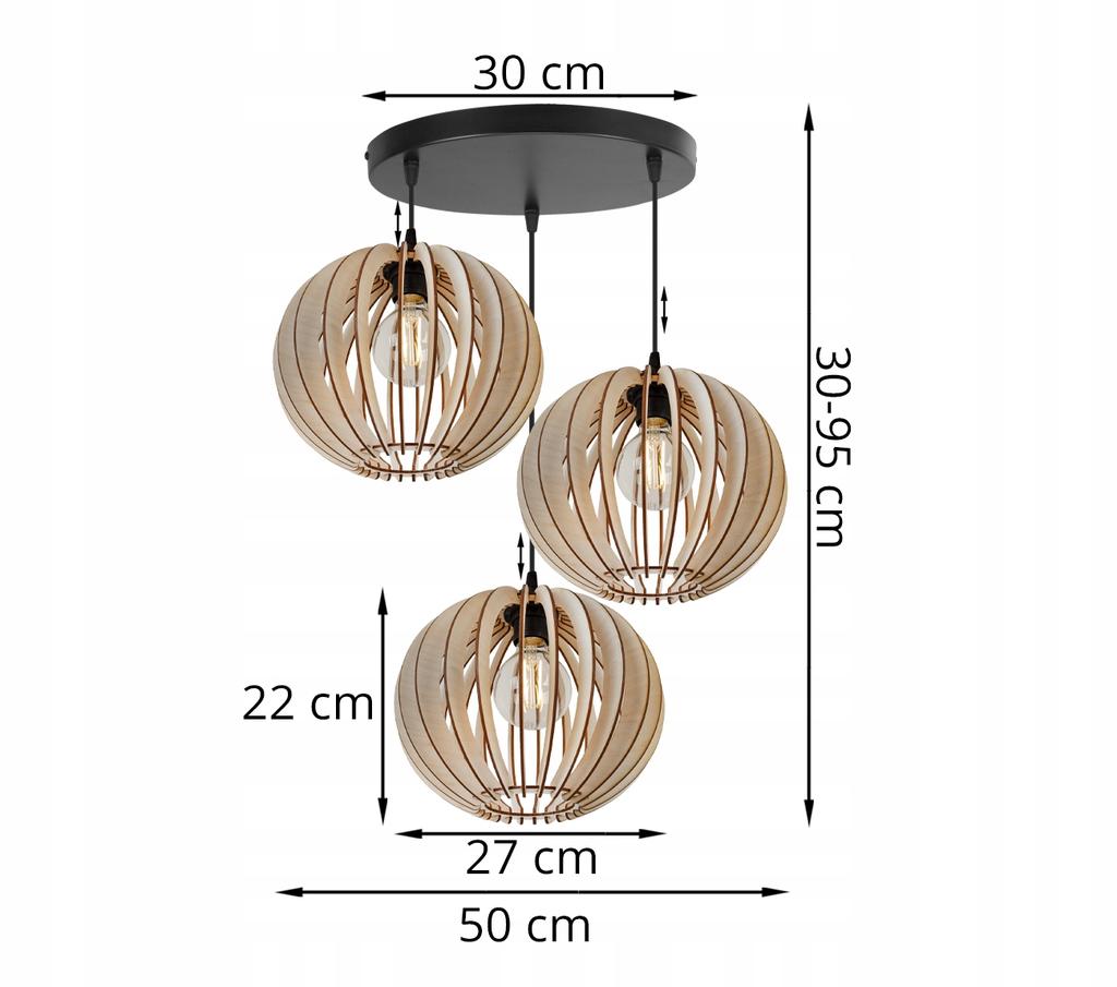 Modern wooden LED ceiling pendant lamp