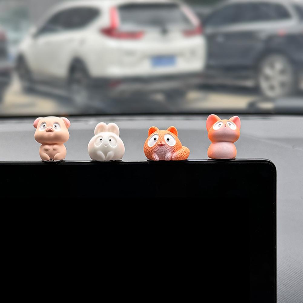 Car Center Console Dashboard Cute Cartoon Friendly Animals Ornament Interior Decoration for Girls Gifts Car Interior Accessories