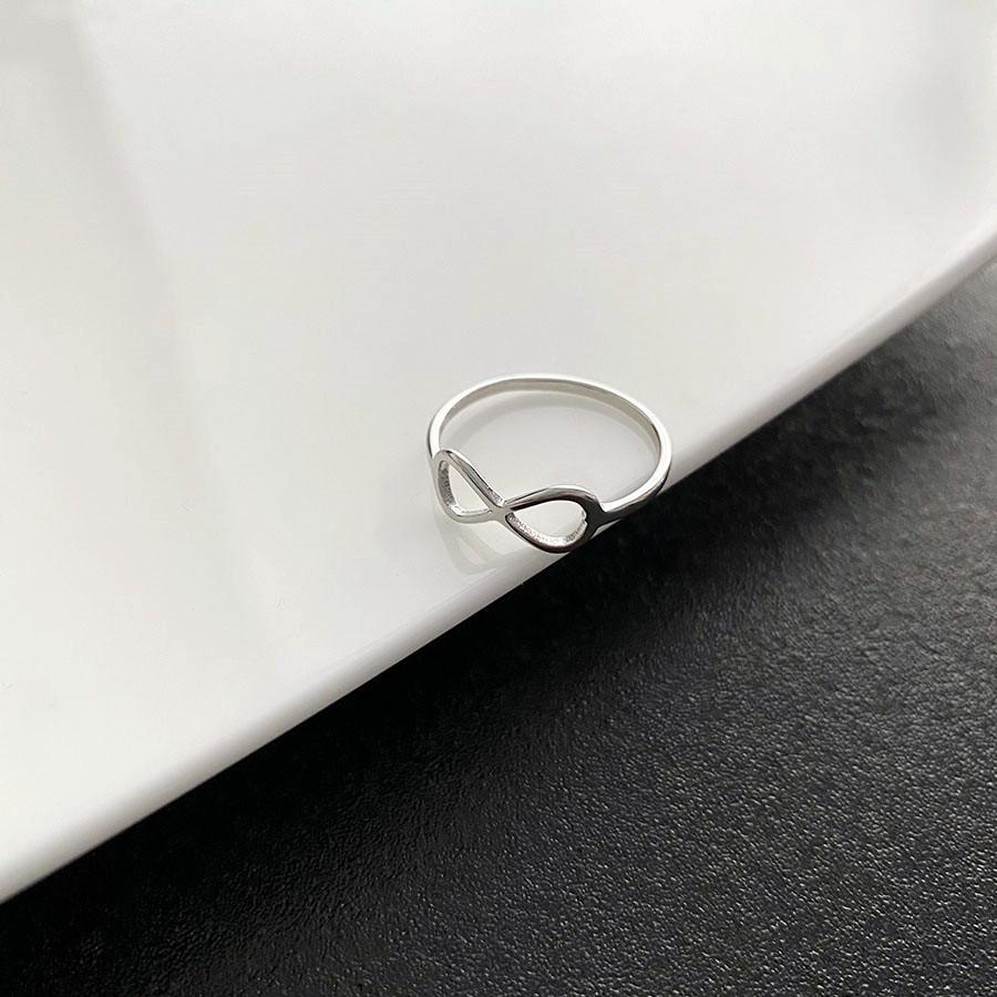 Minimalist Infinity Rings Love Forever Jewelry for Women Silver Golden Metal Geometry 8 Number Ring Jewelry Gift