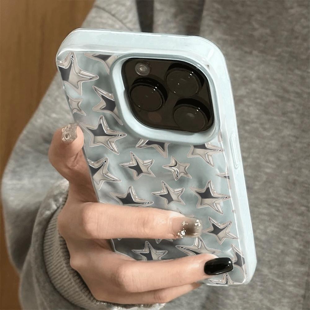 

Звезды Y2k Ins 3D Неровная Складка Метеорит Чехлы для Телефона для IPhone 17 16 15 14 Plus 13 12 11 Air Pro Max Ударопрочные Глянцевые Мягкие iPhone 11