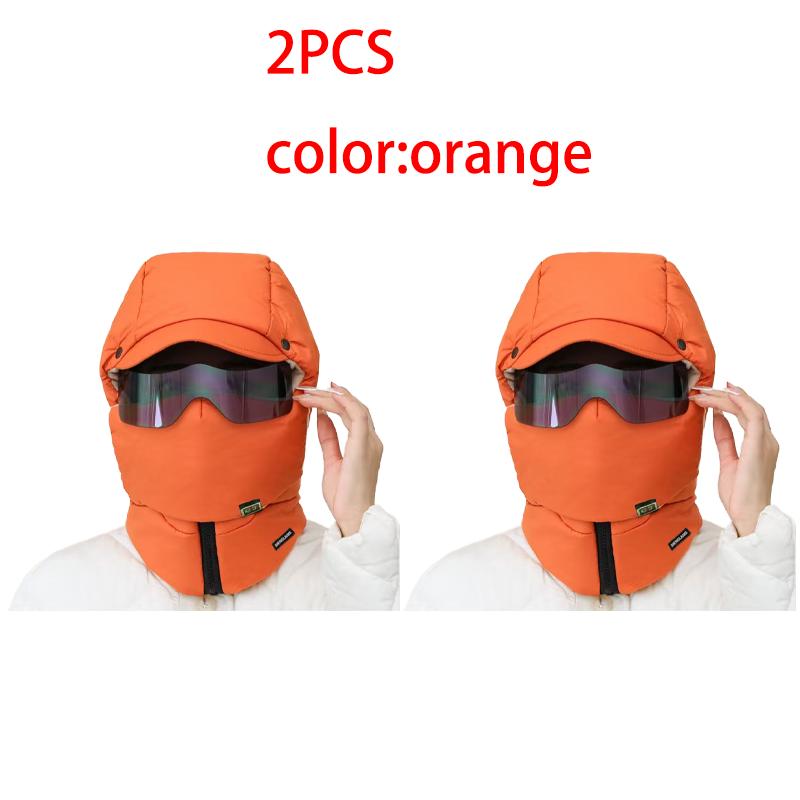 1/2/3PCS Outdoor Windproof Warm Mask Thickened Full Face Head Cover with Goggles Adjustable Cycling Sking Unisex Motorcycle Mask