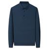 Spring Autumn Waffle Men's Long-sleeved Polo Shirt Business Casual Slim Top Classic Solid Color Male Brand Tees