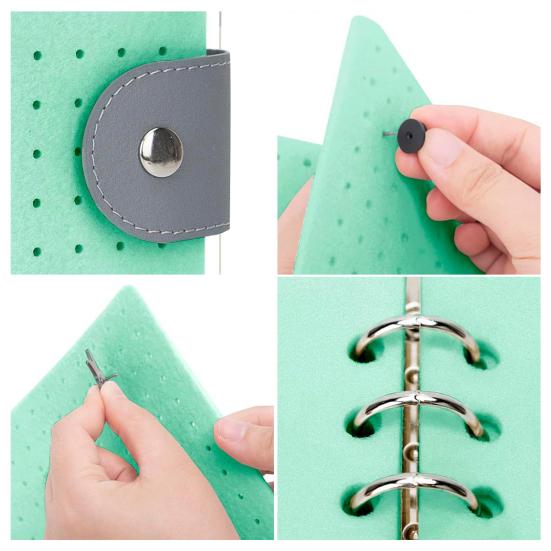 8 Seiten Emailleschild-Displaybuch Filz-Anstecknadel-Tauschbuch mit transparenter Abdeckung