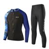 Diving Suit Mens Rash Guard Set UV Protection Quick Dry Long Sleeve Top Pants Surfing Snorkeling Swimming