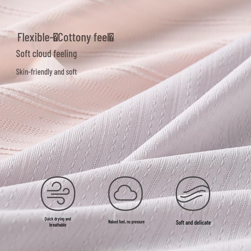 Fenteng Women's Mid-Waist Antibacterial Briefs 5-Pack