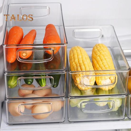 Refrigerator Food Storage Rack Food Grade Material Temperature Resistant PET Useful Itchen Countertops Food Storage Bins for Kitchen