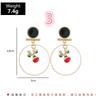 Cartoon Fun Christmas Earrings Geometric Ear Rings Christmas Tree Elk Pearl Earrings