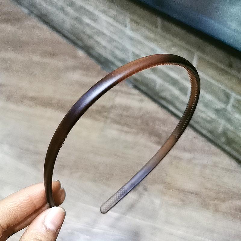 1PC Fashion Frosted Candy Color Thin Plastic Hairbands Women Headband Non-Slip Resin Hair Hoop Holder Turban Hair Accessories