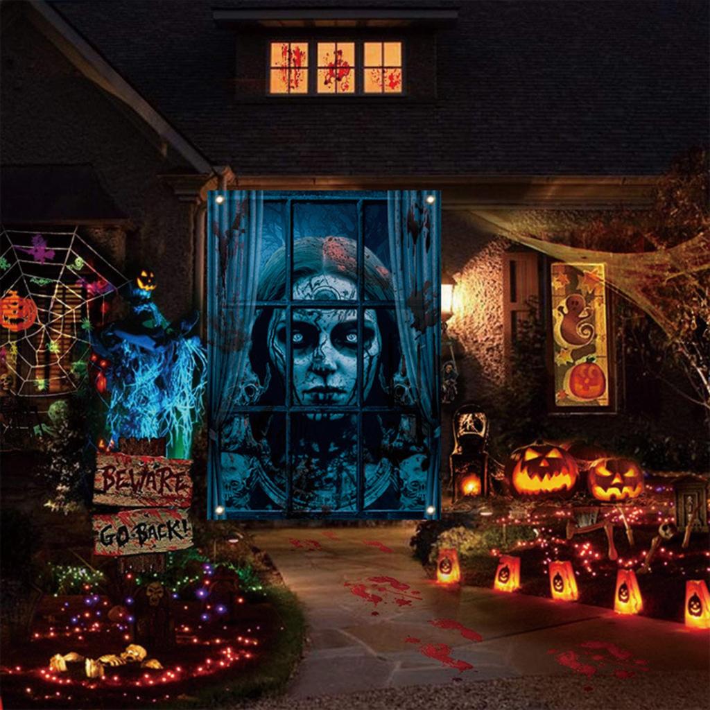 Halloween Window Covers, Background Banners, Party And Gathering Decorations, Wall Arrangements, Props And Supplies