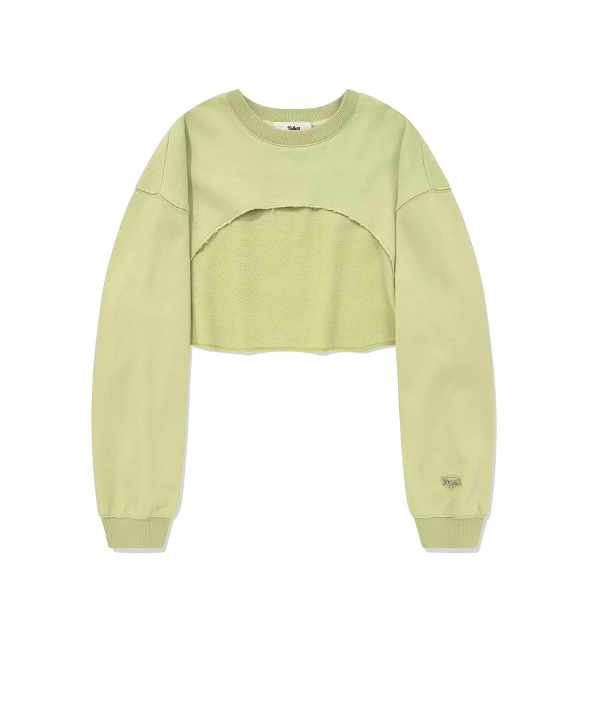 FALLETT Crop Bolero Sweatshirt Lime