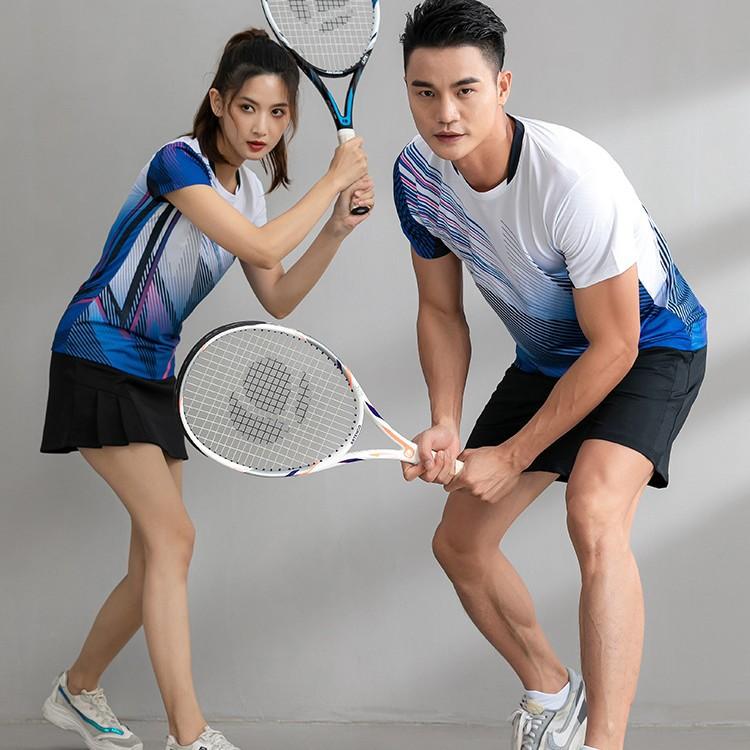 New Badminton Jersey Suit Women's Training Sports Printing Short-sleeved Jersey Competition Special Air Volleyball Clothing Men