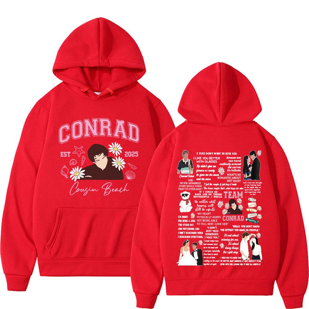 Unisex Woman'sTeam Conrad Cousins Beach Movie Y2k Hoodie The Summer I Turned Pretty Conrad Fisher Hooded Men Women Fashion Vintage Sweatshirts