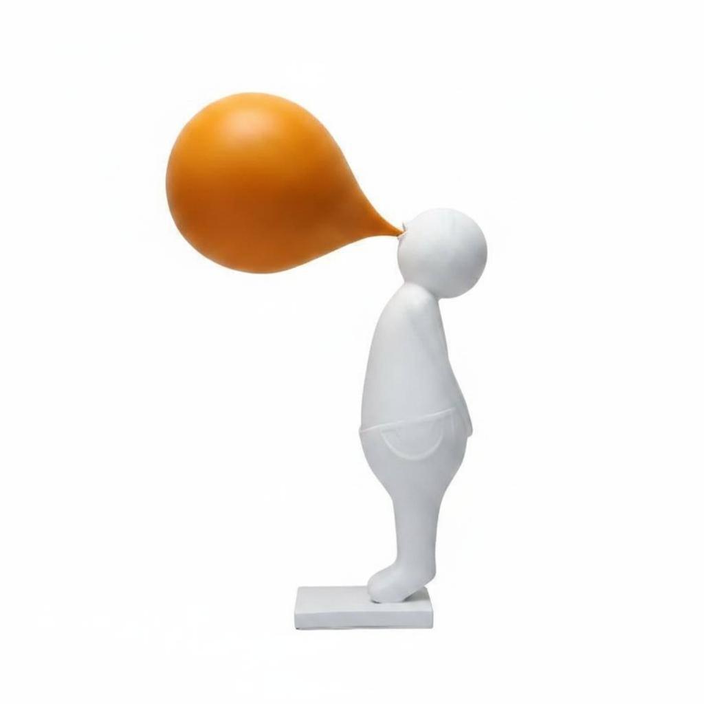 Modern Resin Figure Creative Shape Sculpture Minimalist Balloon Person